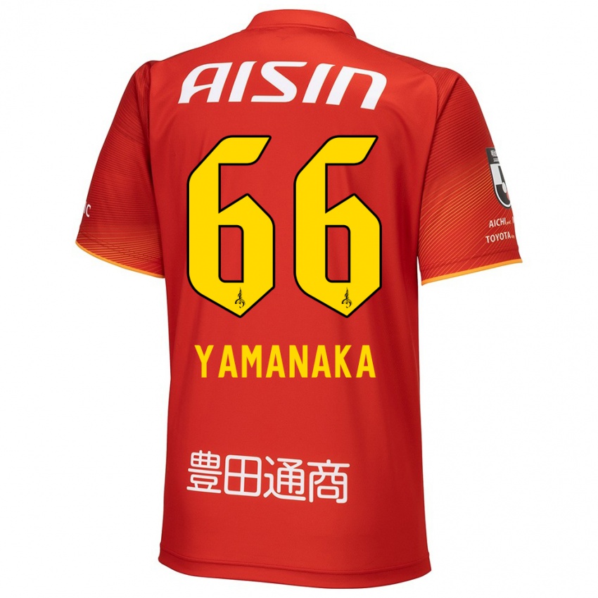 Niño Camiseta Ryosuke Yamanaka #66 Rojo Blanco Amarillo 1ª Equipación 2024/25 La Camisa Chile