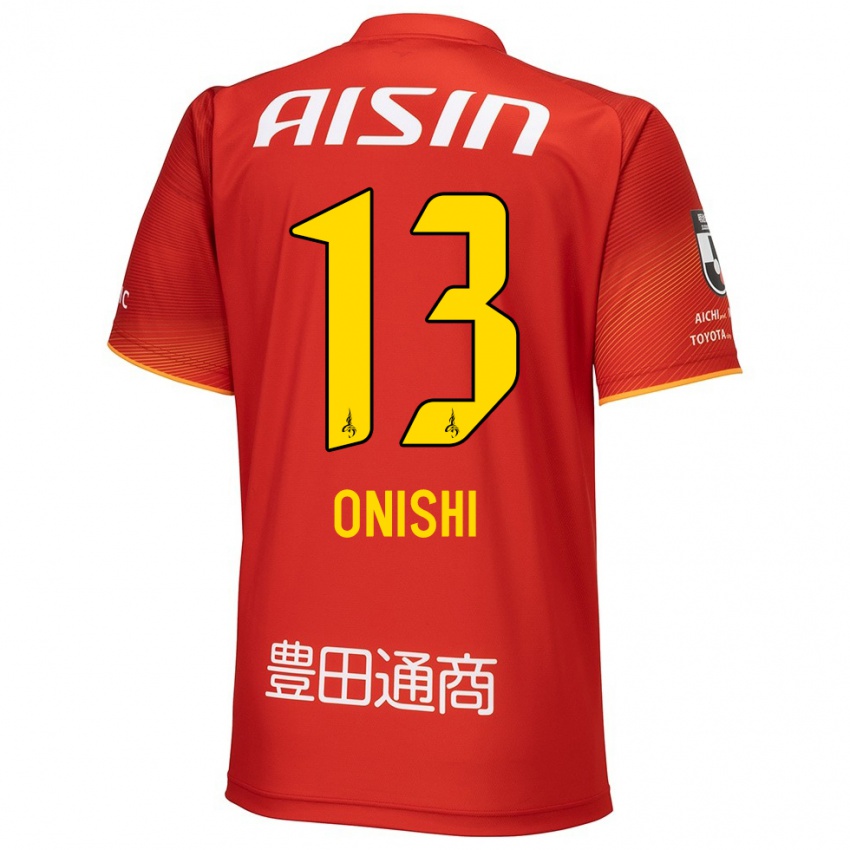 Niño Camiseta Ritsu Onishi #13 Rojo Blanco Amarillo 1ª Equipación 2024/25 La Camisa Chile