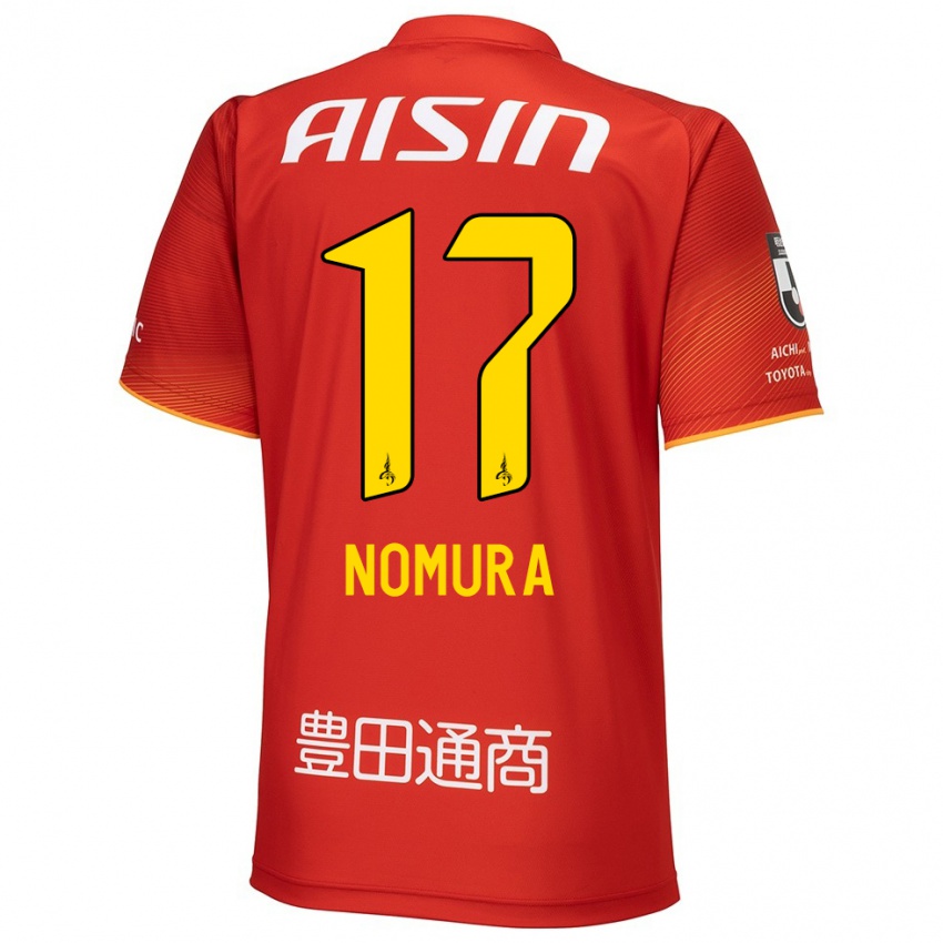 Niño Camiseta Yuto Nomura #17 Rojo Blanco Amarillo 1ª Equipación 2024/25 La Camisa Chile