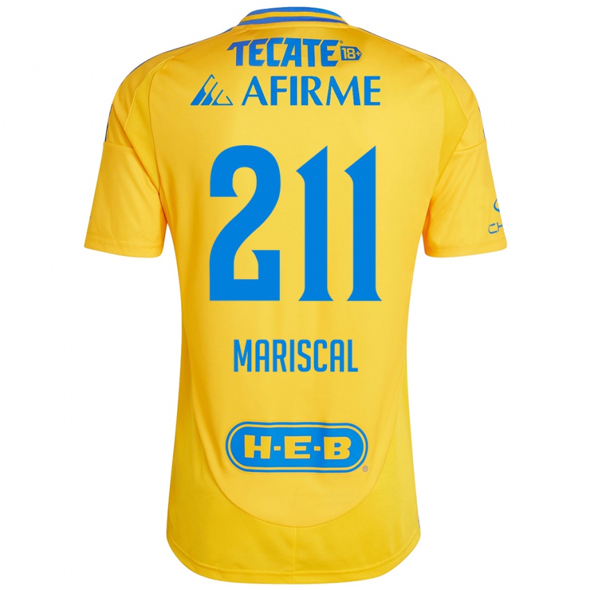 Niño Camiseta Kevin Mariscal #211 Oro Amarillo 1ª Equipación 2024/25 La Camisa Chile