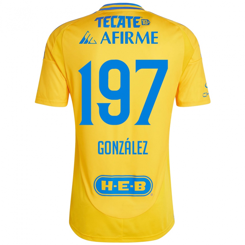 Niño Camiseta Germán González #197 Oro Amarillo 1ª Equipación 2024/25 La Camisa Chile