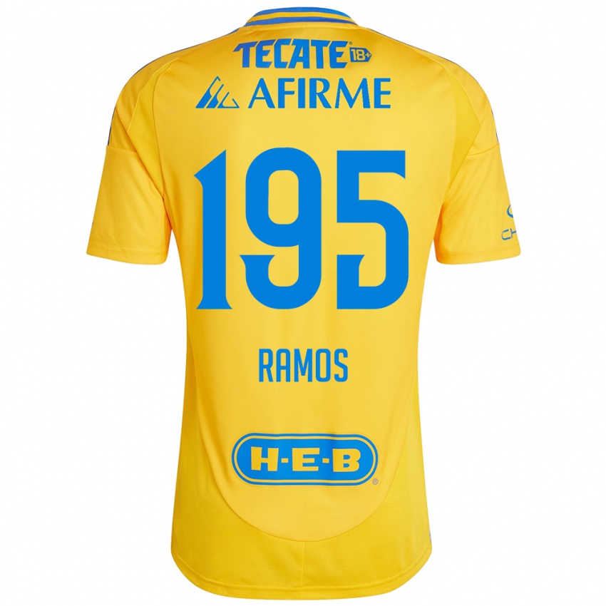 Niño Camiseta Rodrigo Ramos #195 Oro Amarillo 1ª Equipación 2024/25 La Camisa Chile