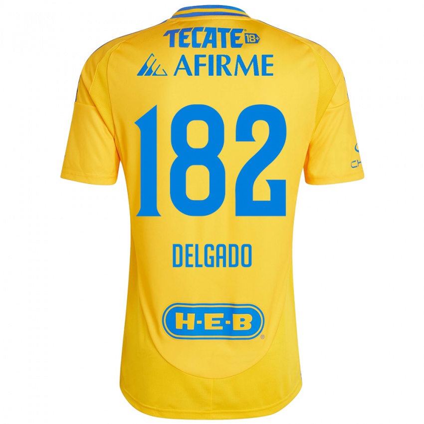 Niño Camiseta Arturo Delgado #182 Oro Amarillo 1ª Equipación 2024/25 La Camisa Chile