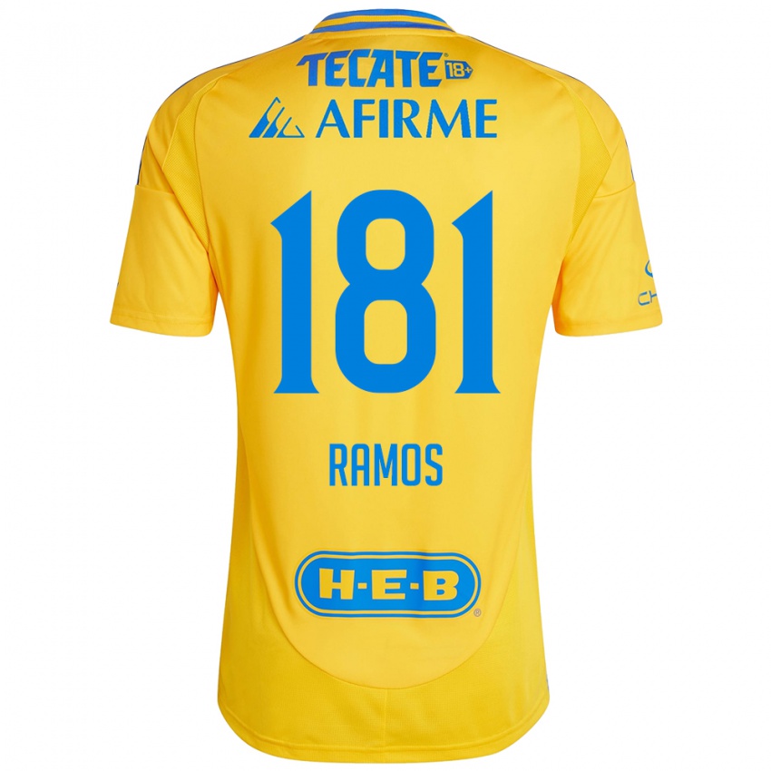 Niño Camiseta Anthony Ramos #181 Oro Amarillo 1ª Equipación 2024/25 La Camisa Chile