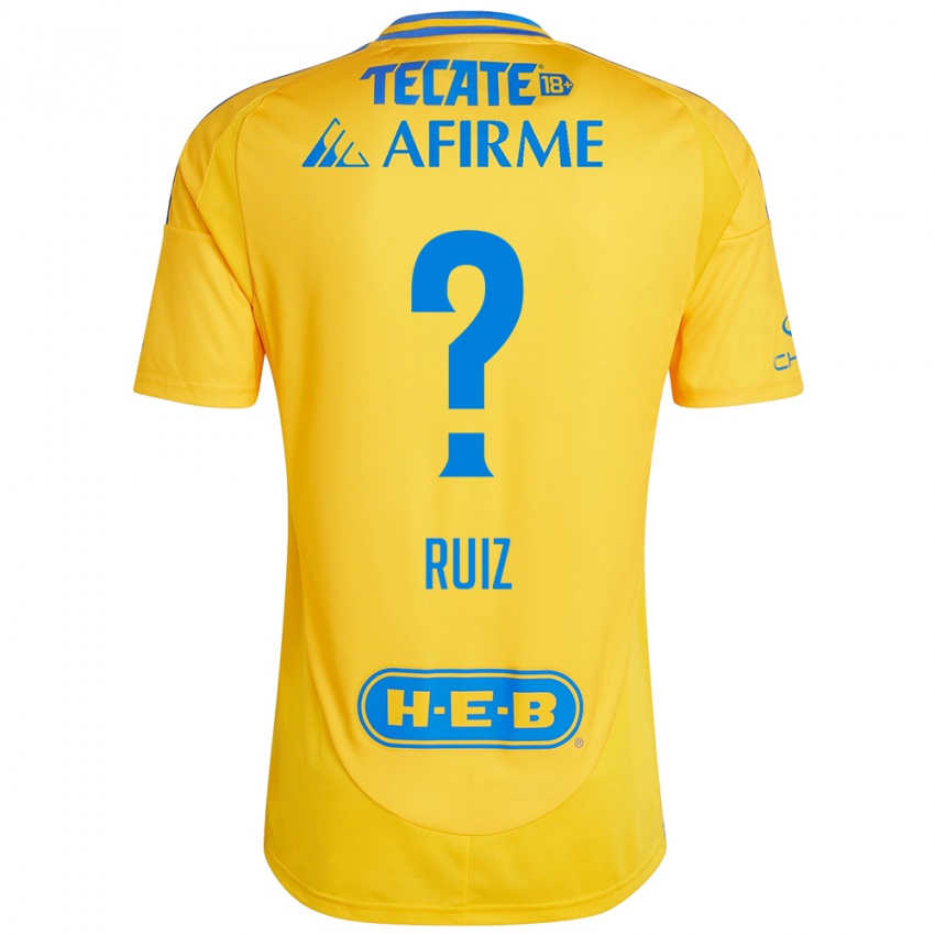 Niño Camiseta Luis Ruiz #0 Oro Amarillo 1ª Equipación 2024/25 La Camisa Chile