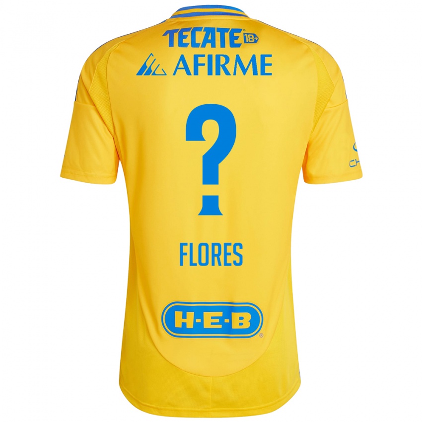 Niño Camiseta Hernán Flores #0 Oro Amarillo 1ª Equipación 2024/25 La Camisa Chile