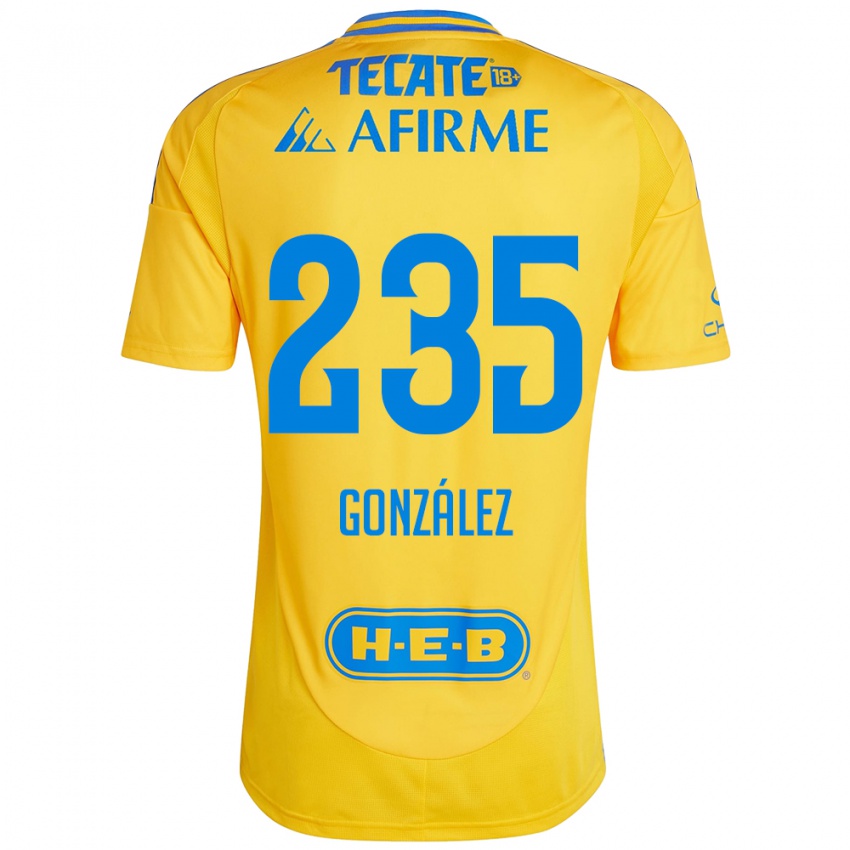 Niño Camiseta Mauricio González #235 Oro Amarillo 1ª Equipación 2024/25 La Camisa Chile