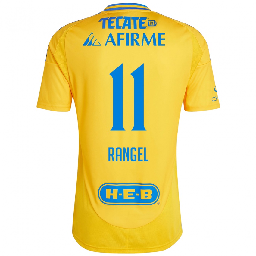 Niño Camiseta Nayeli Rangel #11 Oro Amarillo 1ª Equipación 2024/25 La Camisa Chile