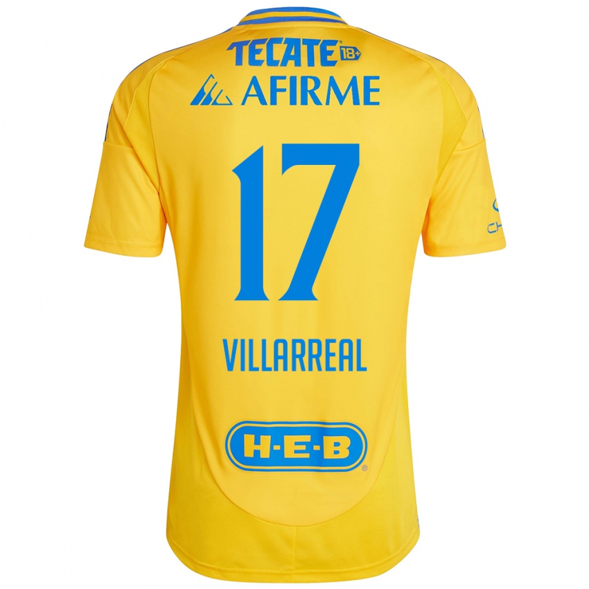 Niño Camiseta Natalia Villarreal #17 Oro Amarillo 1ª Equipación 2024/25 La Camisa Chile