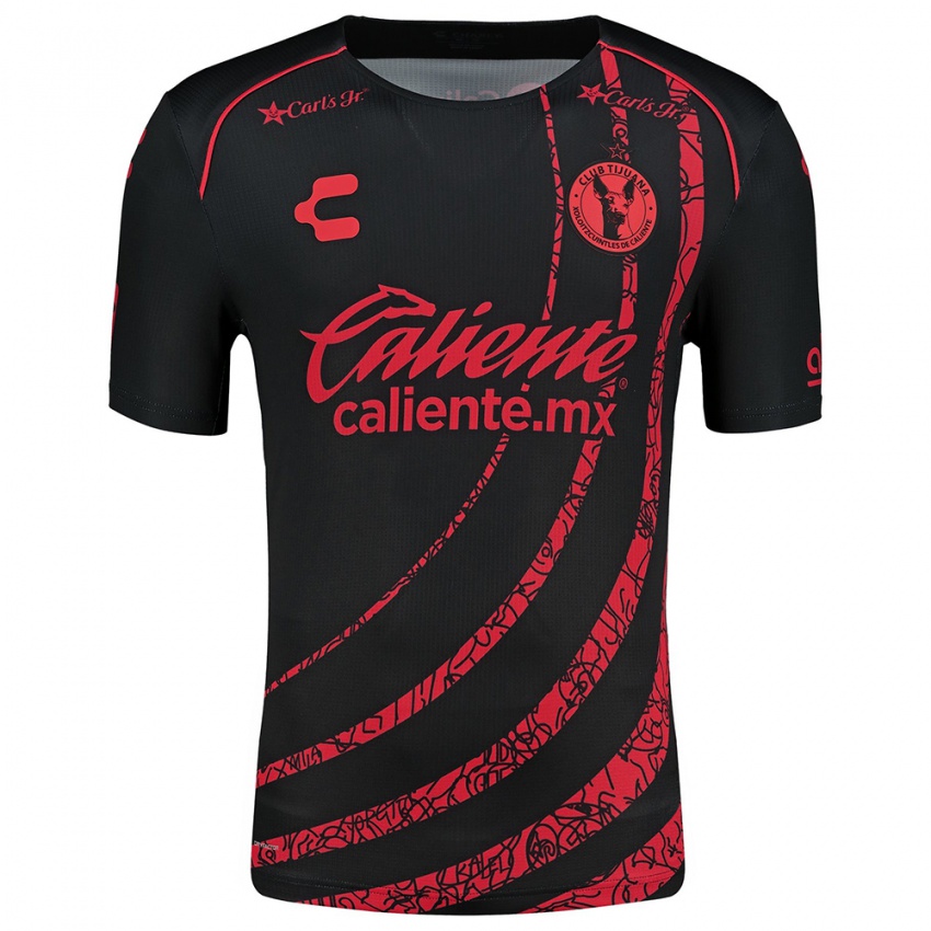 Niño Camiseta Bianca Mora #22 Negro Rojo 1ª Equipación 2024/25 La Camisa Chile