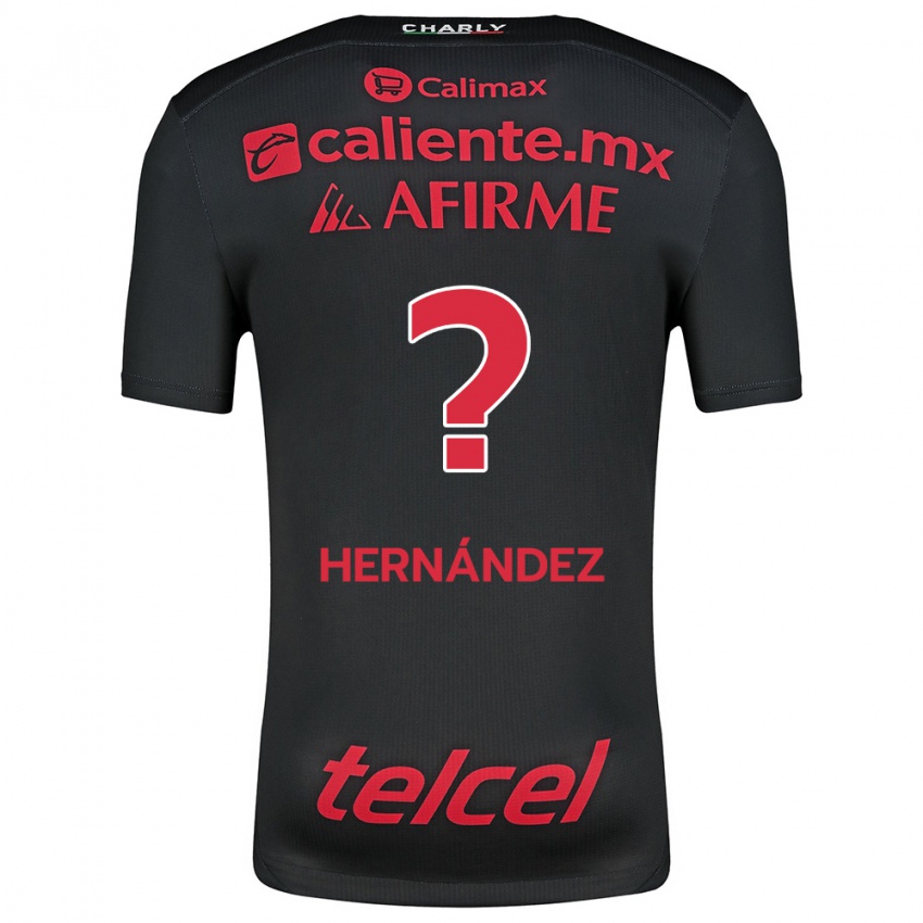 Niño Camiseta Betsiel Hernández #0 Negro Rojo 1ª Equipación 2024/25 La Camisa Chile