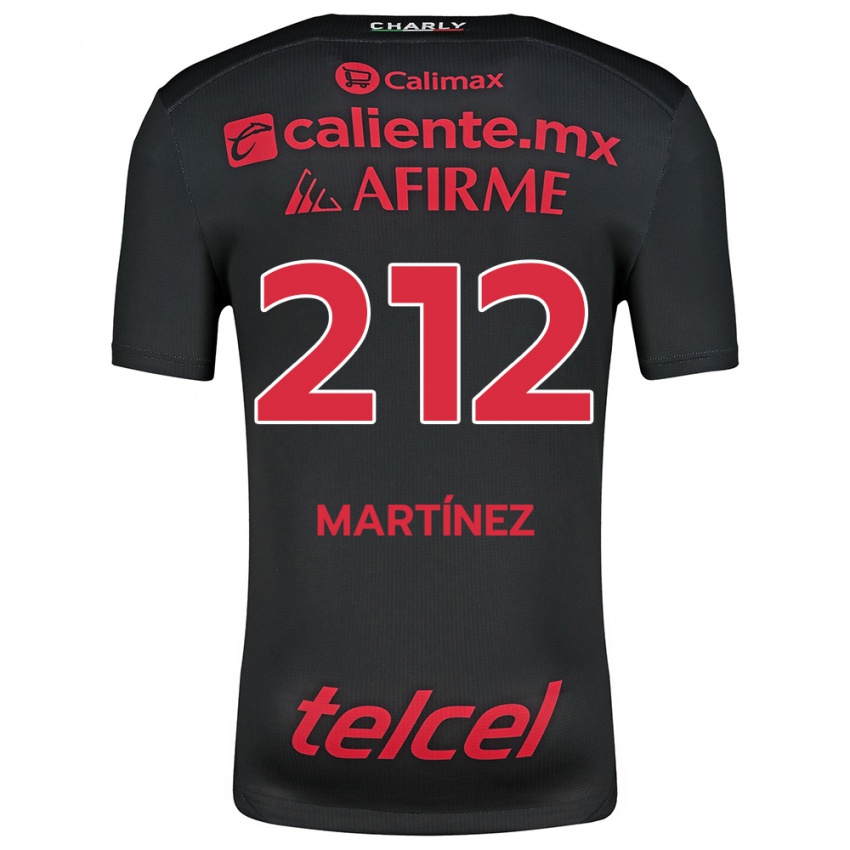 Niño Camiseta Juan Martínez #212 Negro Rojo 1ª Equipación 2024/25 La Camisa Chile