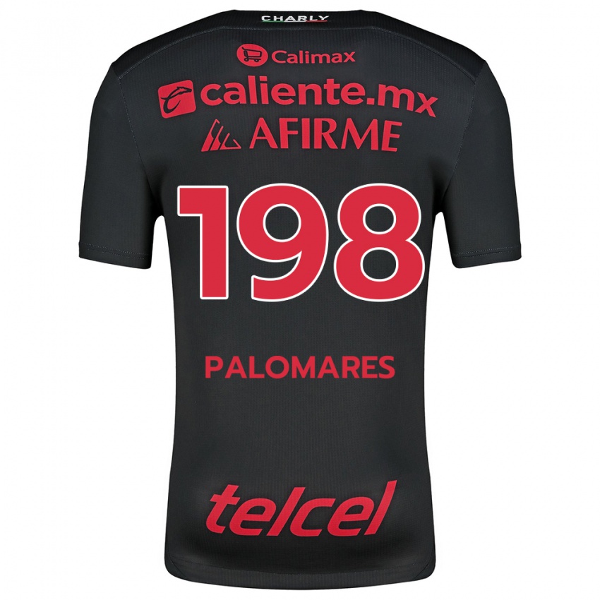 Niño Camiseta Ramón Palomares #198 Negro Rojo 1ª Equipación 2024/25 La Camisa Chile