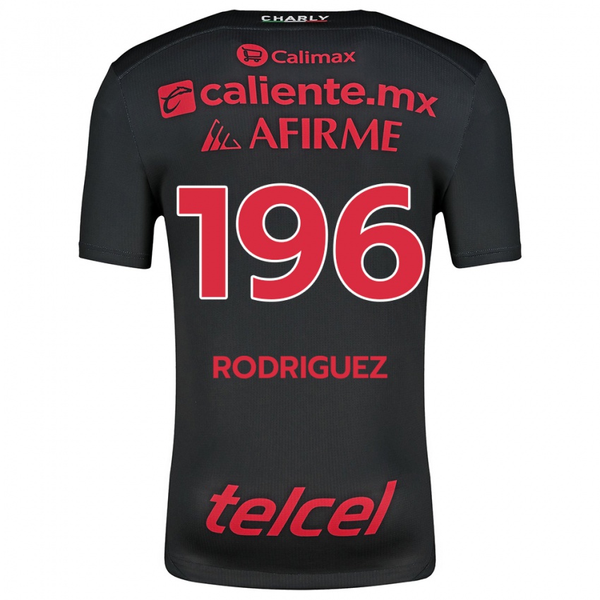 Niño Camiseta Prince Rodríguez #196 Negro Rojo 1ª Equipación 2024/25 La Camisa Chile