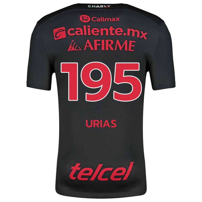 Niño Camiseta Héctor Urías #195 Negro Rojo 1ª Equipación 2024/25 La Camisa Chile