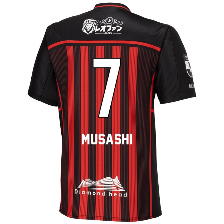 Niño Camiseta Musashi Suzuki #7 Negro Rojo 1ª Equipación 2024/25 La Camisa Chile