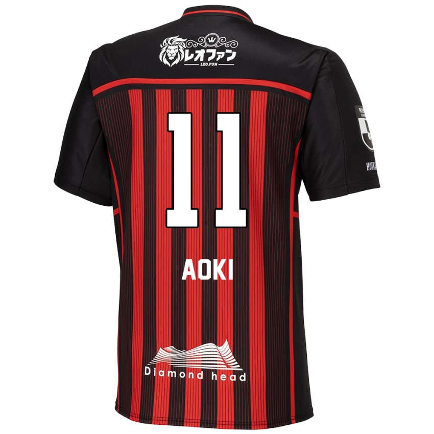 Niño Camiseta Ryota Aoki #11 Negro Rojo 1ª Equipación 2024/25 La Camisa Chile