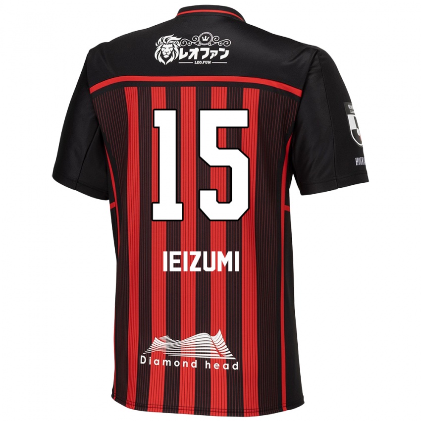 Niño Camiseta Rei Ieizumi #15 Negro Rojo 1ª Equipación 2024/25 La Camisa Chile