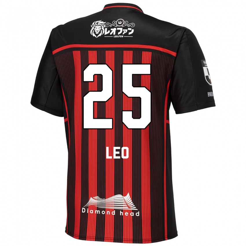 Niño Camiseta Leo Osaki #25 Negro Rojo 1ª Equipación 2024/25 La Camisa Chile