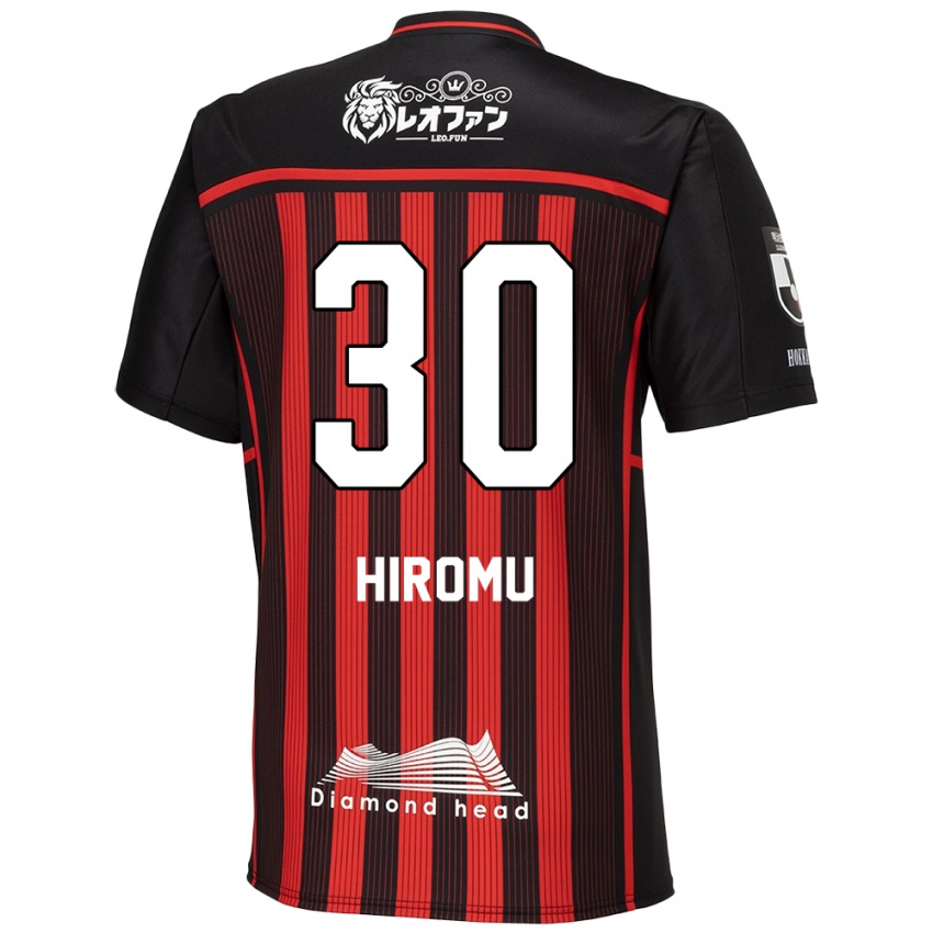 Niño Camiseta Hiromu Tanaka #30 Negro Rojo 1ª Equipación 2024/25 La Camisa Chile