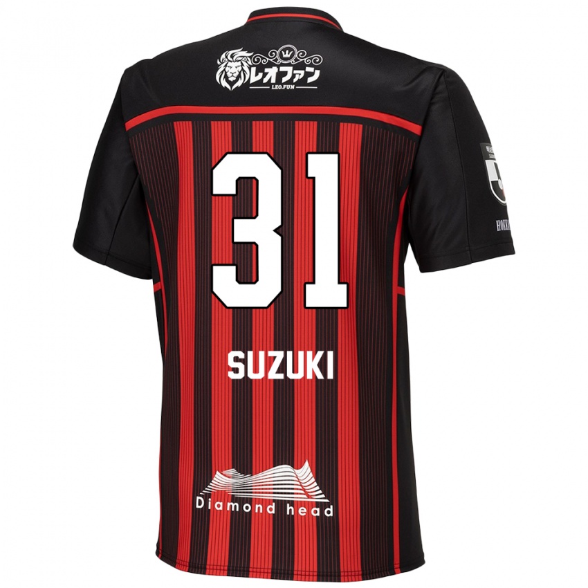 Niño Camiseta Ryusei Suzuki #31 Negro Rojo 1ª Equipación 2024/25 La Camisa Chile