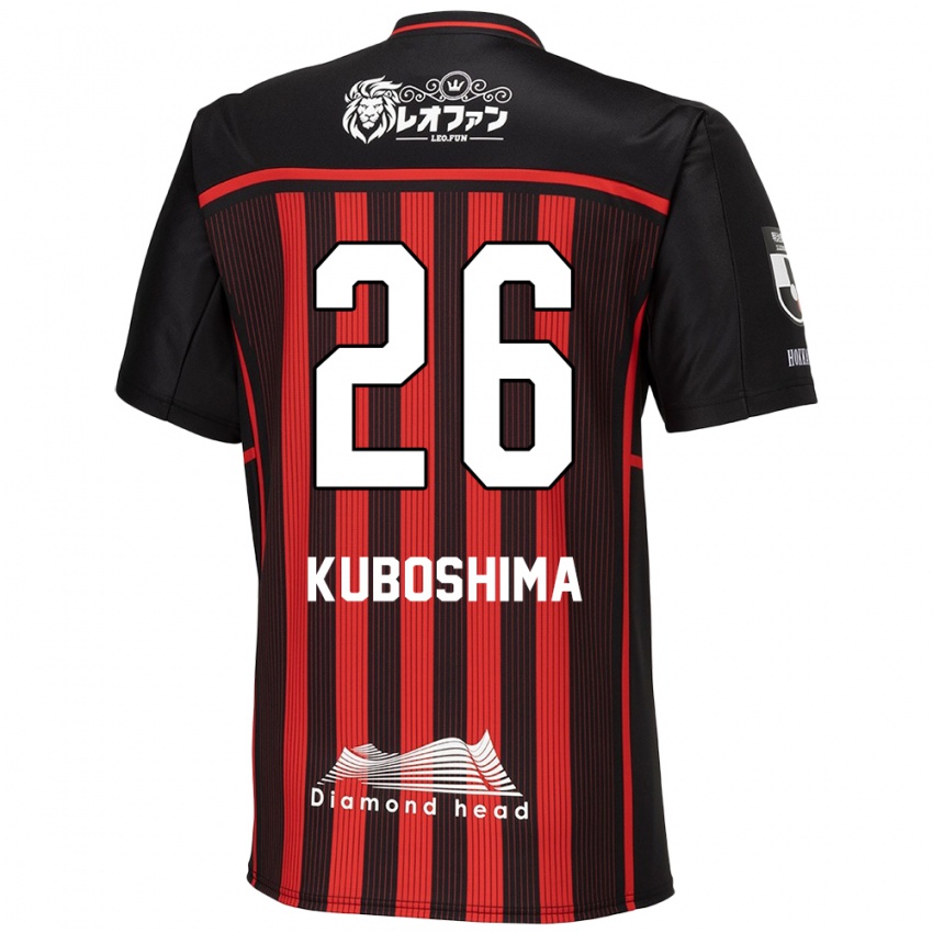 Niño Camiseta Takeharu Kuboshima #26 Negro Rojo 1ª Equipación 2024/25 La Camisa Chile