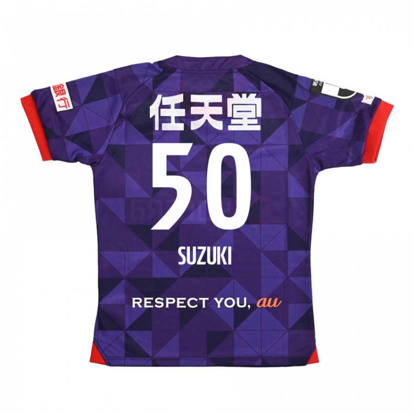 Niño Camiseta Yoshinori Suzuki #50 Púrpura Blanco 1ª Equipación 2024/25 La Camisa Chile