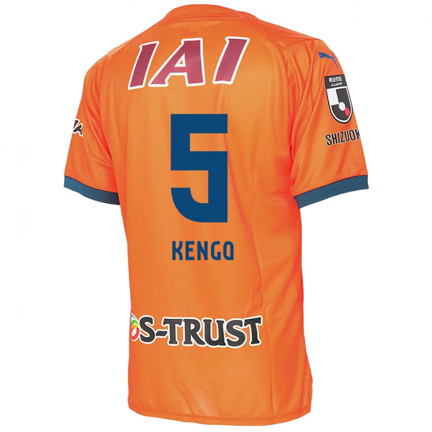 Niño Camiseta Kengo Kitazume #5 Naranja Azul 1ª Equipación 2024/25 La Camisa Chile