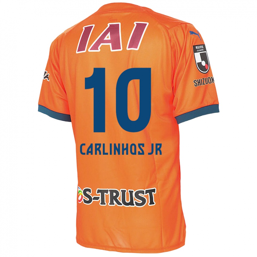 Niño Camiseta Carlinhos Junior #10 Naranja Azul 1ª Equipación 2024/25 La Camisa Chile