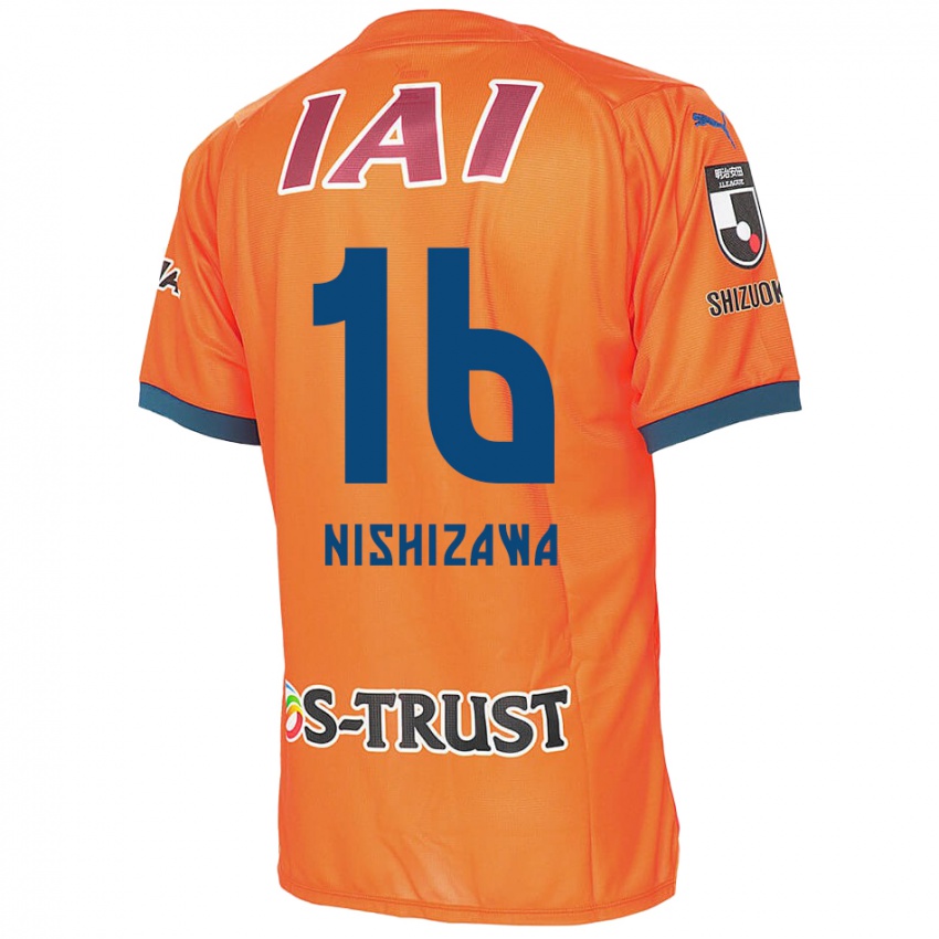 Niño Camiseta Kenta Nishizawa #16 Naranja Azul 1ª Equipación 2024/25 La Camisa Chile