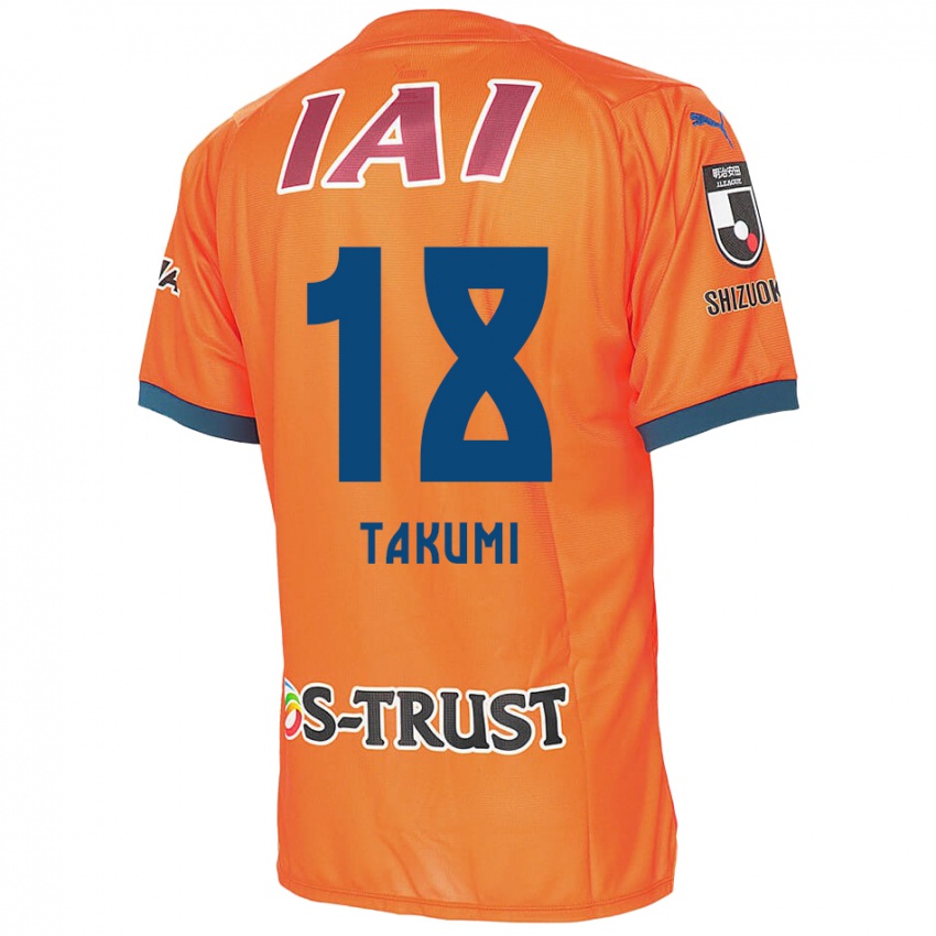 Niño Camiseta Takumi Kato #18 Naranja Azul 1ª Equipación 2024/25 La Camisa Chile