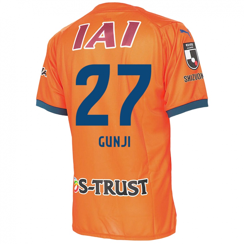 Niño Camiseta Riku Gunji #27 Naranja Azul 1ª Equipación 2024/25 La Camisa Chile