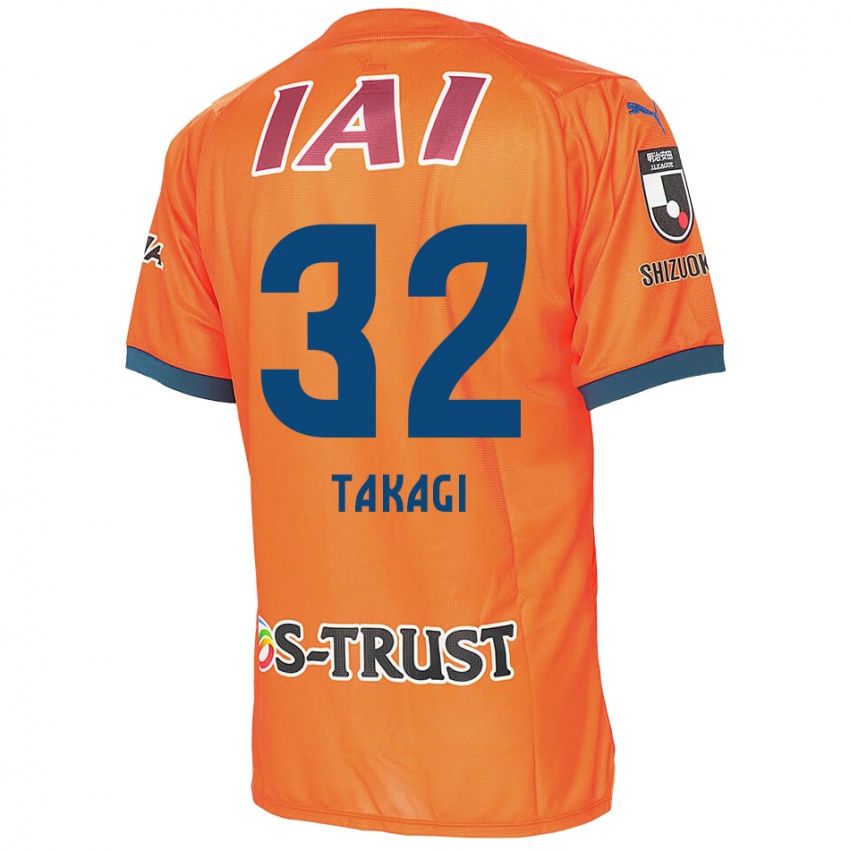 Niño Camiseta Sen Takagi #32 Naranja Azul 1ª Equipación 2024/25 La Camisa Chile