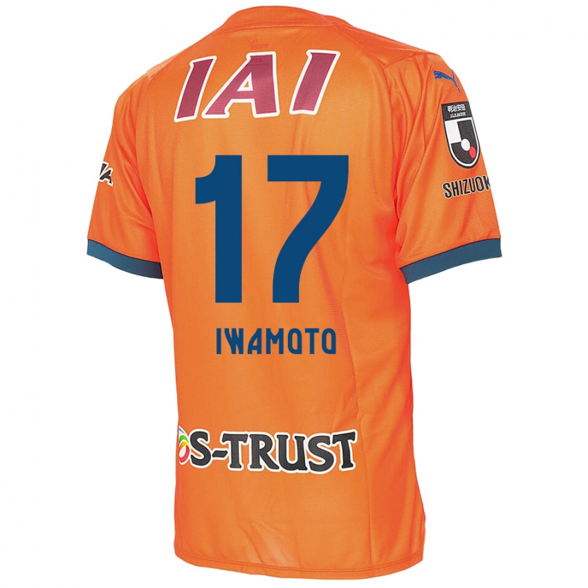 Niño Camiseta Shogo Iwamoto #17 Naranja Azul 1ª Equipación 2024/25 La Camisa Chile