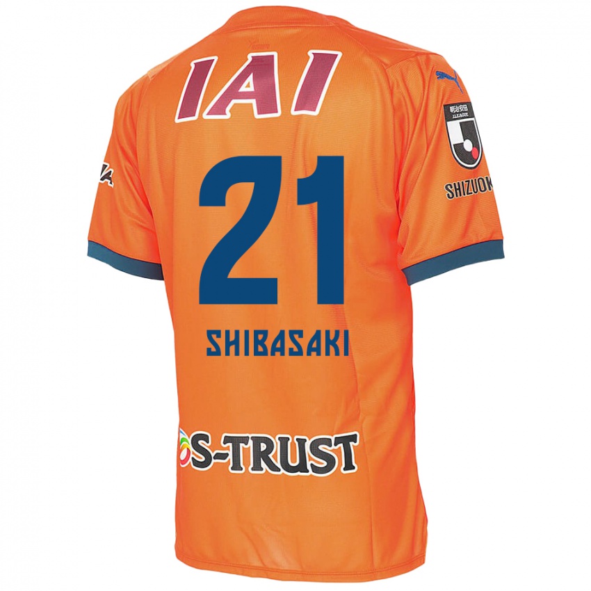 Niño Camiseta Kaito Shibasaki #21 Naranja Azul 1ª Equipación 2024/25 La Camisa Chile