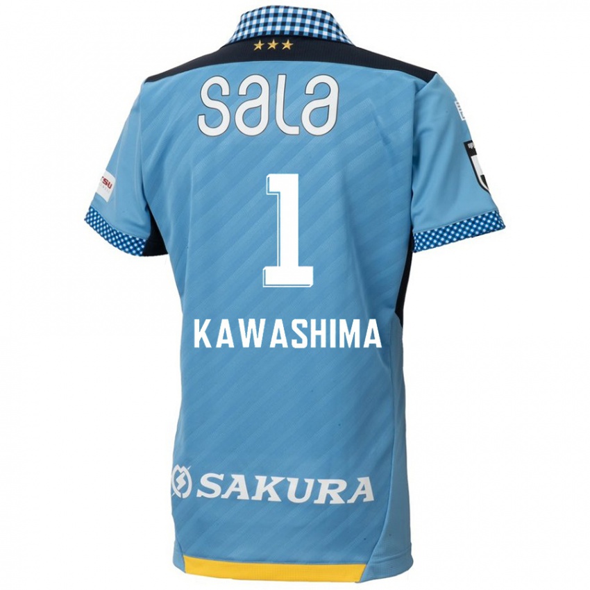 Niño Camiseta Eiji Kawashima #1 Azul Negro 1ª Equipación 2024/25 La Camisa Chile