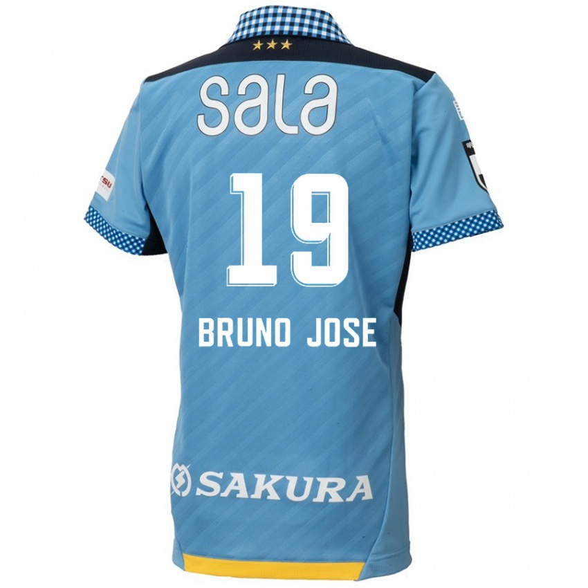 Niño Camiseta Bruno José #19 Azul Negro 1ª Equipación 2024/25 La Camisa Chile