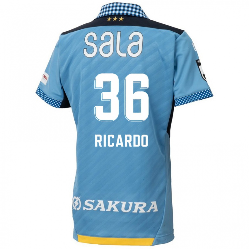 Niño Camiseta Ricardo Graça #36 Azul Negro 1ª Equipación 2024/25 La Camisa Chile