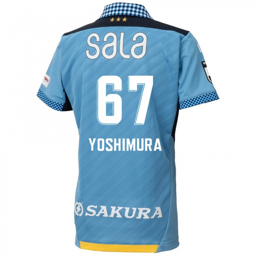 Niño Camiseta Ryusei Yoshimura #67 Azul Negro 1ª Equipación 2024/25 La Camisa Chile