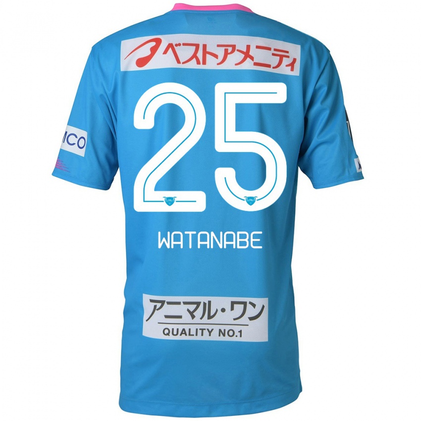 Niño Camiseta Ryohei Watanabe #25 Azul Rosado 1ª Equipación 2024/25 La Camisa Chile