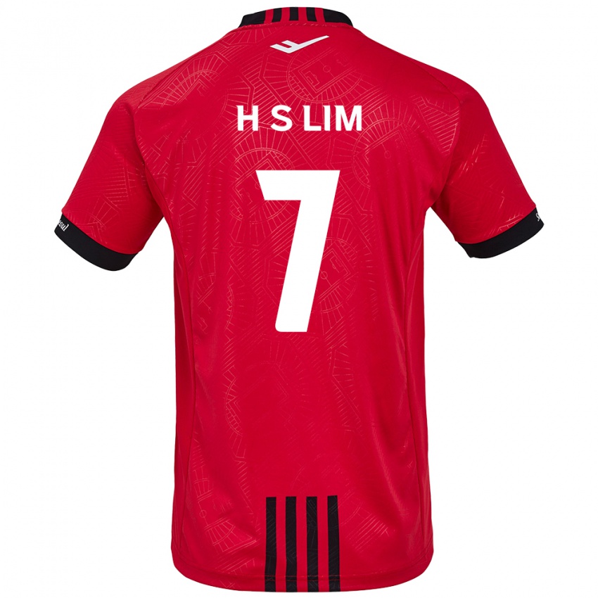 Niño Camiseta Sang-Hyub Lim #7 Negro Rojo 1ª Equipación 2024/25 La Camisa Chile