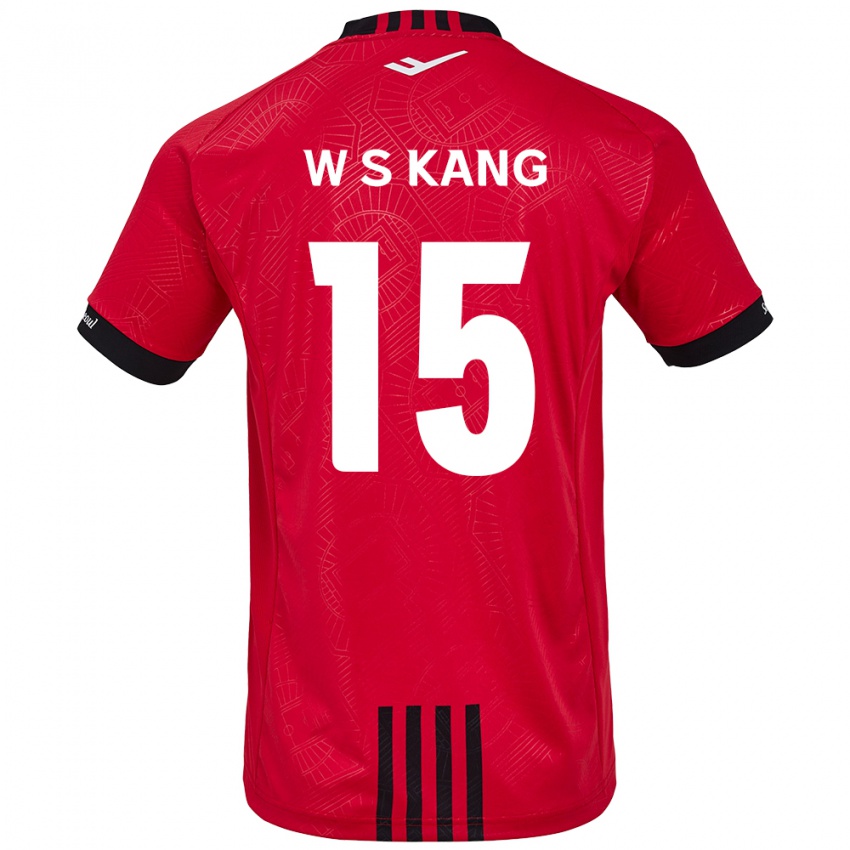 Niño Camiseta Sang-Woo Kang #15 Negro Rojo 1ª Equipación 2024/25 La Camisa Chile