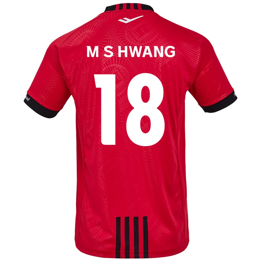 Niño Camiseta Seong-Min Hwang #18 Negro Rojo 1ª Equipación 2024/25 La Camisa Chile