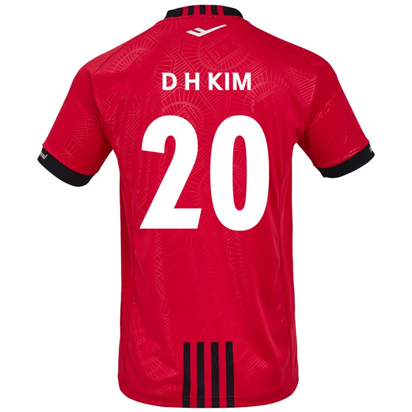 Niño Camiseta Hyeon-Deok Kim #20 Negro Rojo 1ª Equipación 2024/25 La Camisa Chile