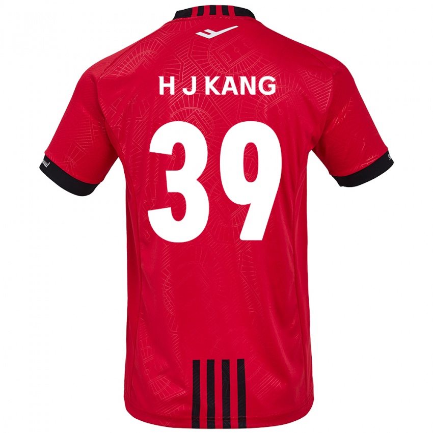 Niño Camiseta Ju-Hyeok Kang #39 Negro Rojo 1ª Equipación 2024/25 La Camisa Chile