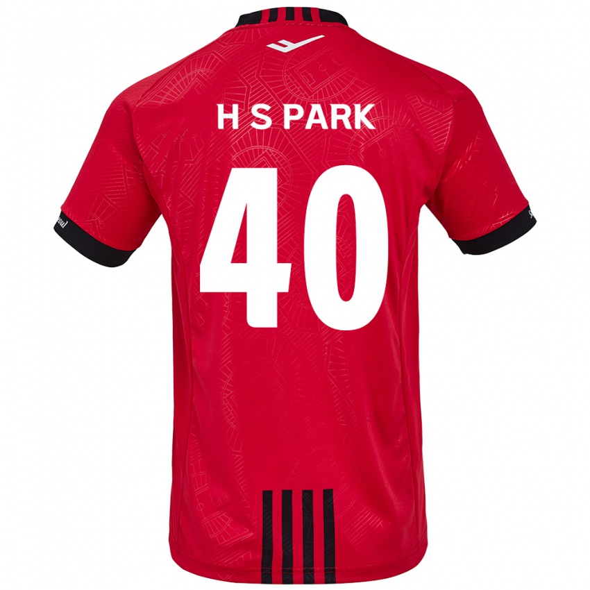 Niño Camiseta Seong-Hun Park #40 Negro Rojo 1ª Equipación 2024/25 La Camisa Chile