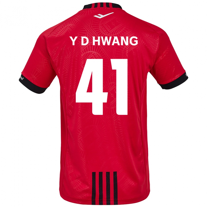 Niño Camiseta Do-Yoon Hwang #41 Negro Rojo 1ª Equipación 2024/25 La Camisa Chile