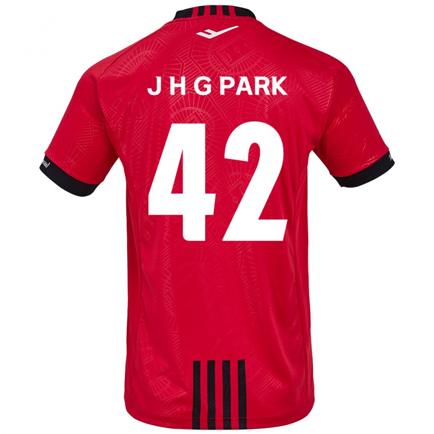 Niño Camiseta Jang Han-Gyeol Park #42 Negro Rojo 1ª Equipación 2024/25 La Camisa Chile