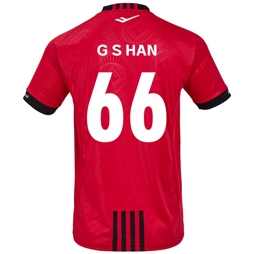 Niño Camiseta Seung-Gyu Han #66 Negro Rojo 1ª Equipación 2024/25 La Camisa Chile