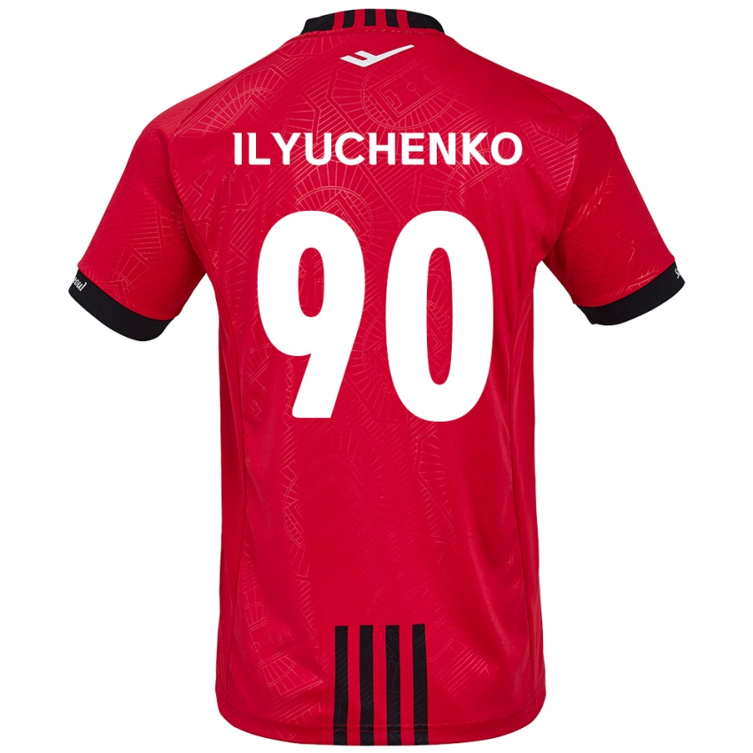 Niño Camiseta Stanislav Ilyuchenko #90 Negro Rojo 1ª Equipación 2024/25 La Camisa Chile